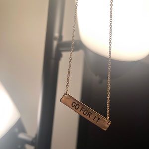 Gold “Go for it” re-adjustable necklace